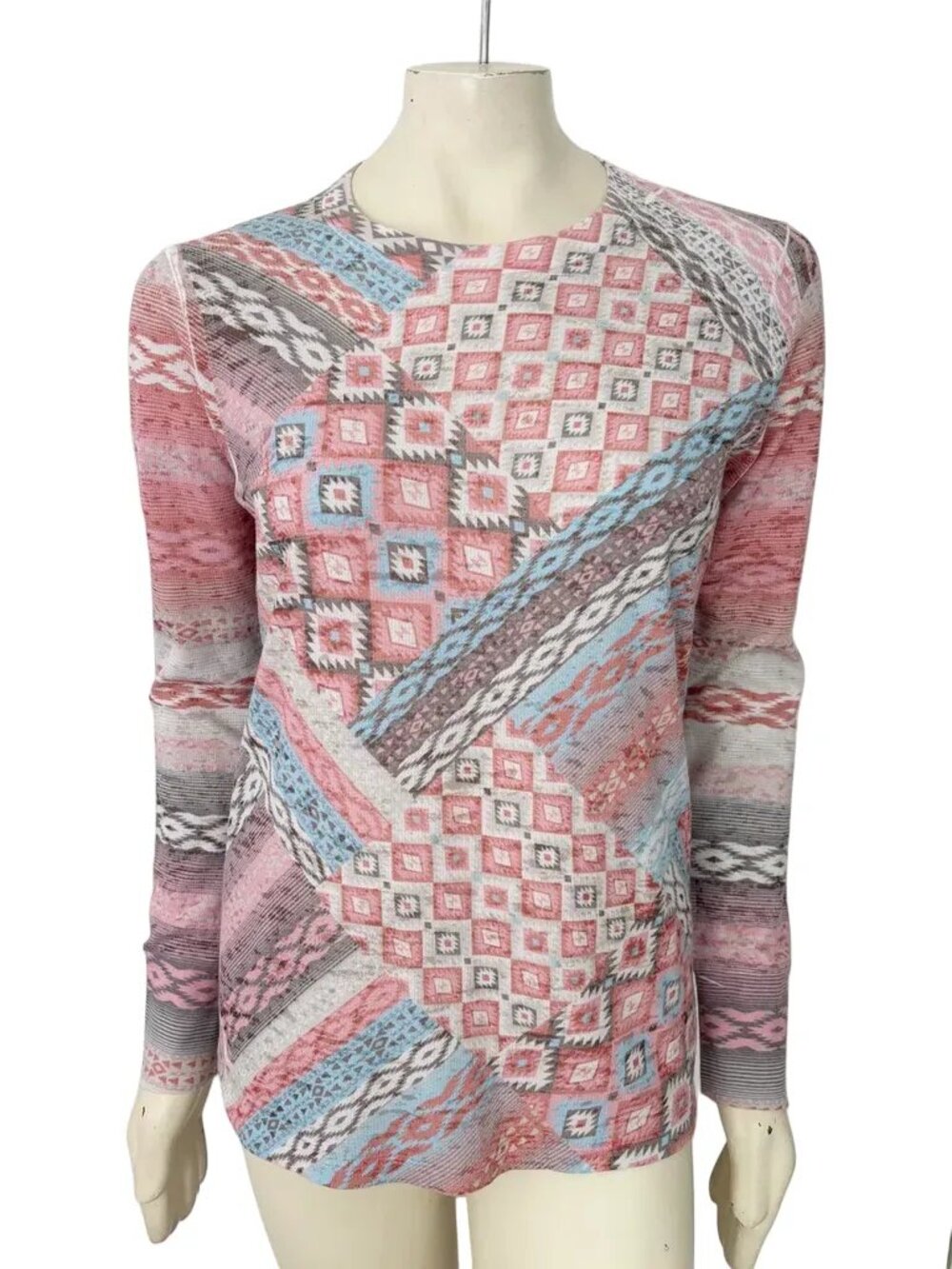 NEW WHIMSY ROSE Geometric Patchwork Lightweight Baby Waffle Thermal  SZ M